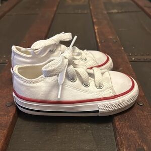 Converse Kids White and Red Sneakers